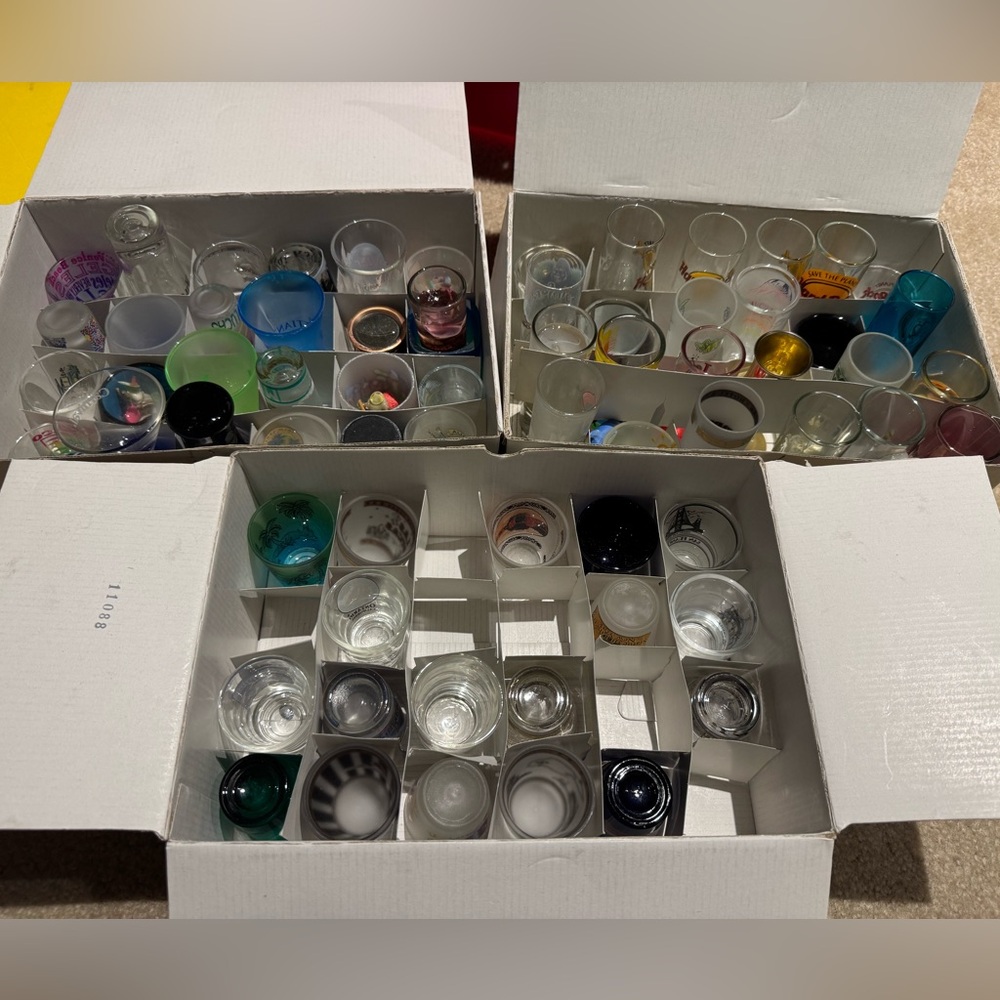 10 Shot Glasses for $20!! - Colorful Shot Glass Collection